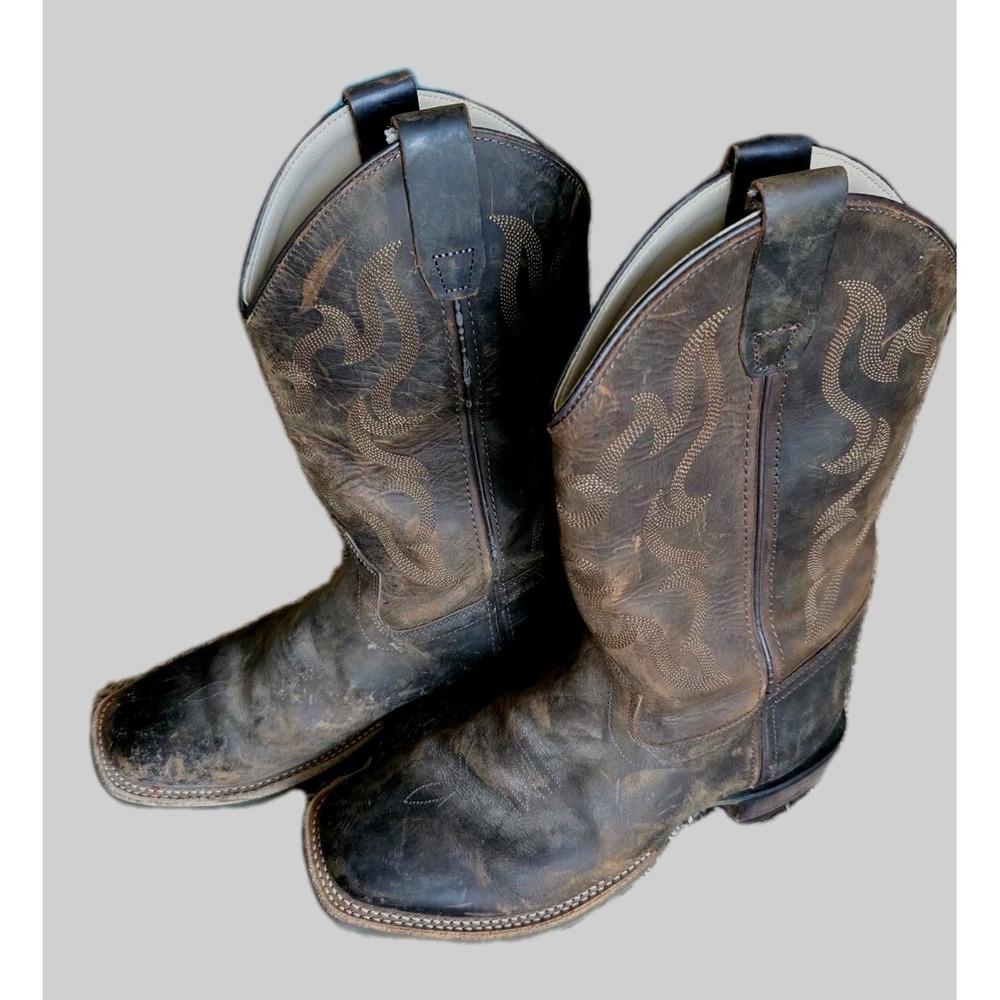 CODY JAMES Western Boot Boys Size 6 D Brown Leather Square Toe Boot BBSC1904